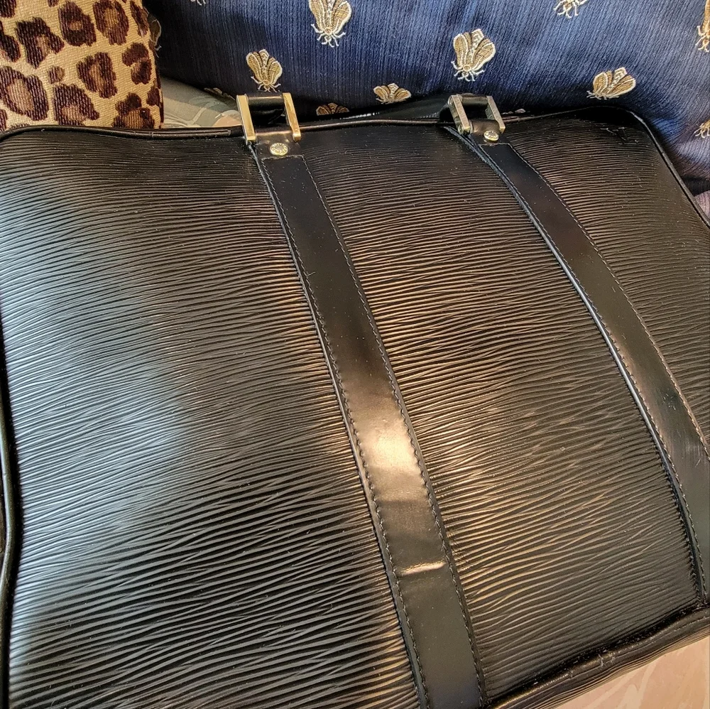 Louis Vuitton Black LeatherTaiga Epi Briefcase Vintage